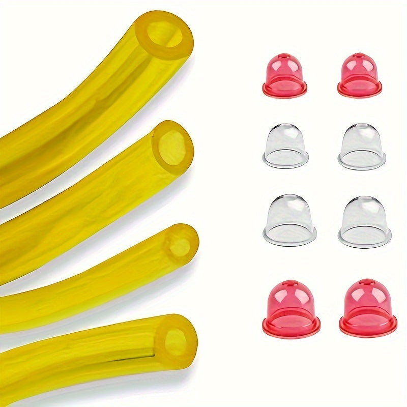 12pcs Universal Fuel Line Kit - Includes 4 Sizes of Fuel Lines, 8 Starter Bulbs