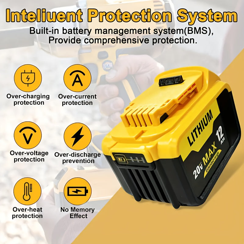 12.0Ah 20V Max XR Battery DCB200 DCB205 DCB206 DCB207 DCB204 DCB201 DCB200 DCD/DCF/DCG