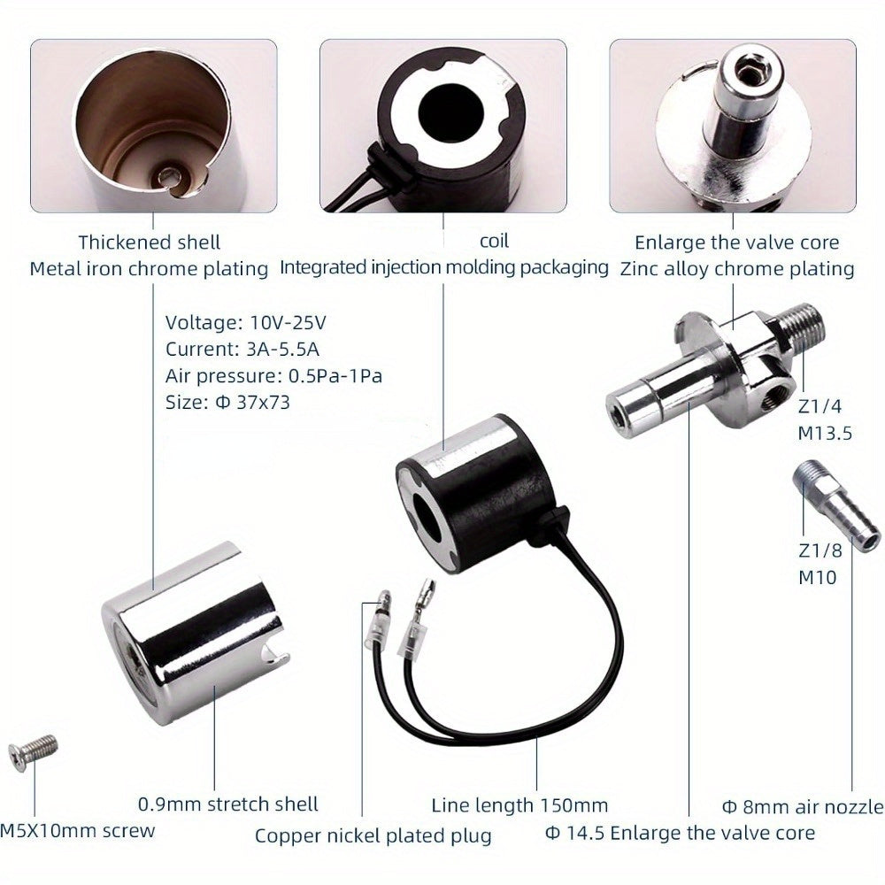 For Ford Chevy RAM, 135DB 4 Trumpet Train Air Horn Kit, Loud 12V/ 24V for Truck Pickup