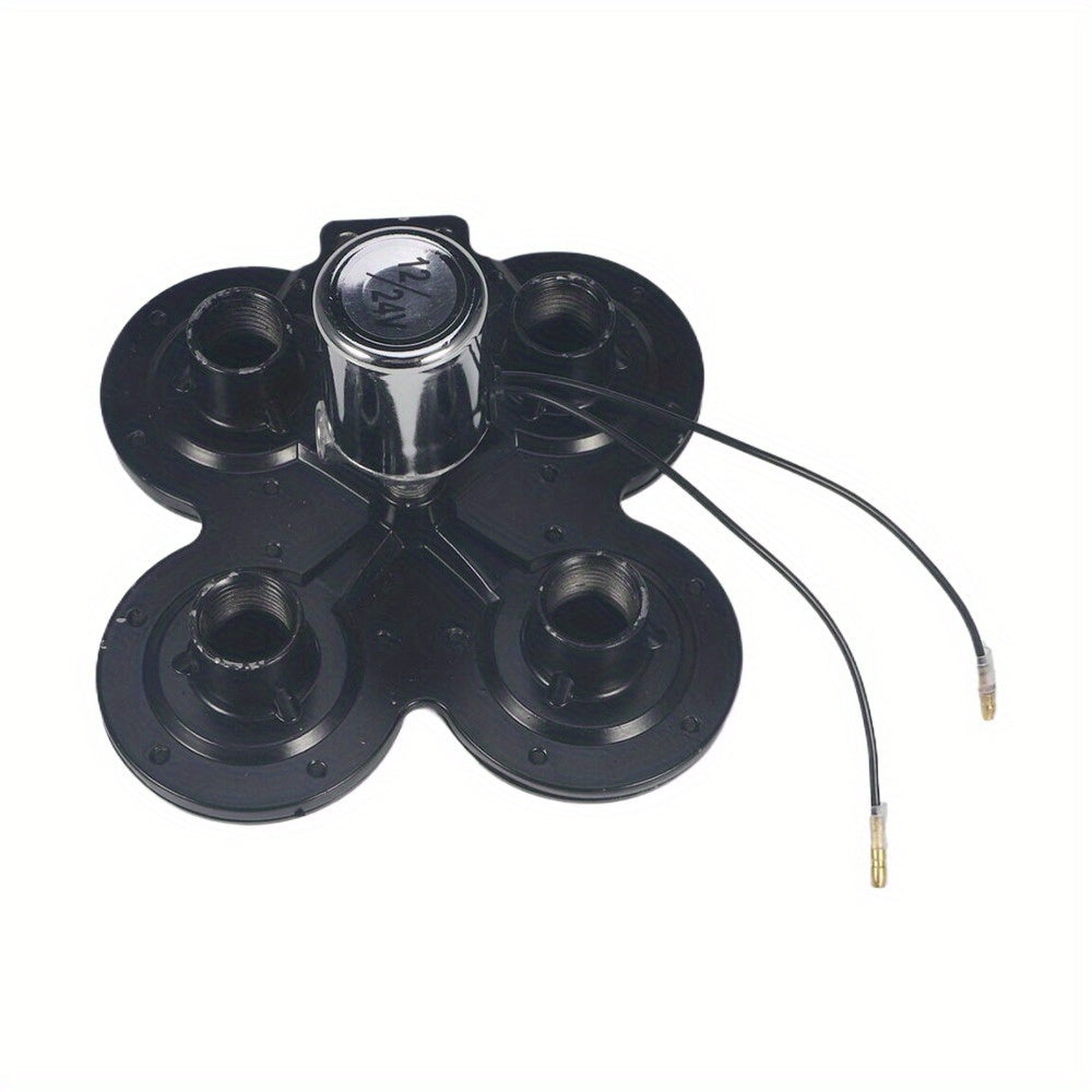 For Ford Chevy RAM, 135DB 4 Trumpet Train Air Horn Kit, Loud 12V/ 24V for Truck Pickup