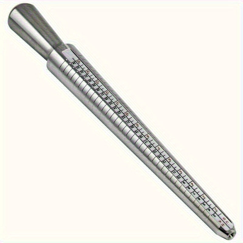 Metal Ring Sizer Guage Mandrel Finger Sizing Measure Stick Standard Tool Set