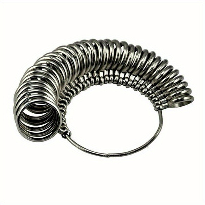 Metal Ring Sizer Guage Mandrel Finger Sizing Measure Stick Standard Tool Set