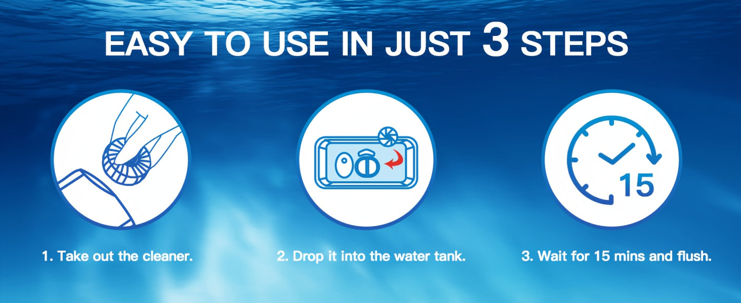 [Powerful Toilet Cleaner] Powerful Automatic Toilet Bowl Cleaner Tablets/Ideal for Plastic Surfaces