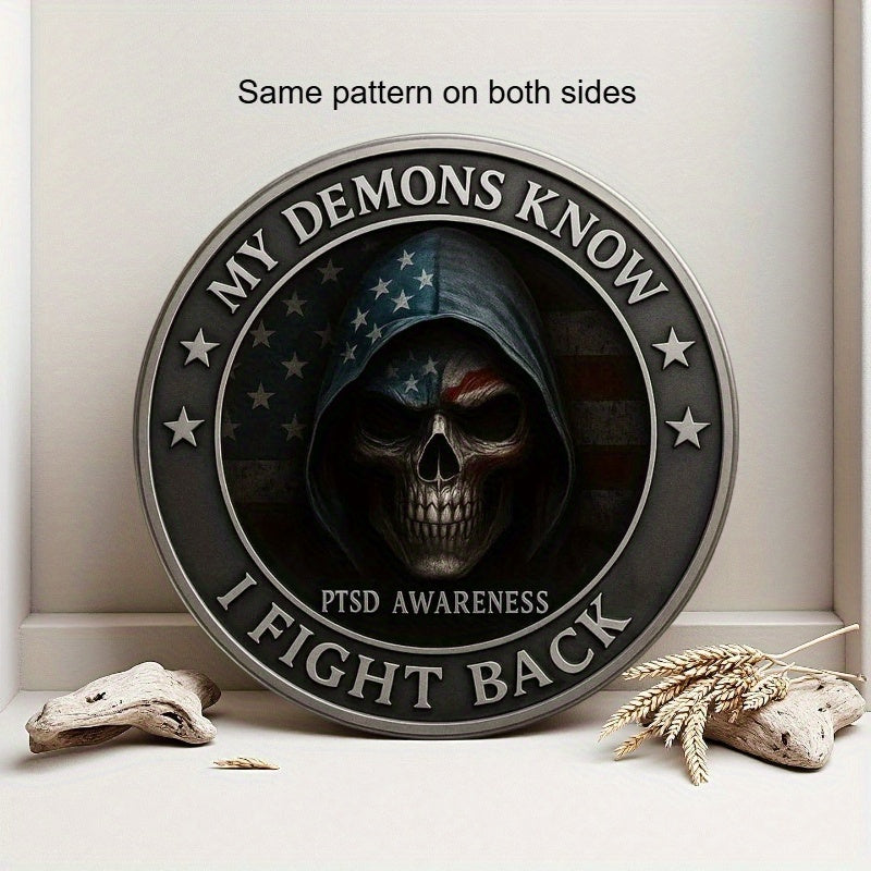 4pcs My Devil Knows to Fight Back - Anti-Fighter Trauma Disorder Awareness Commemorative Coin