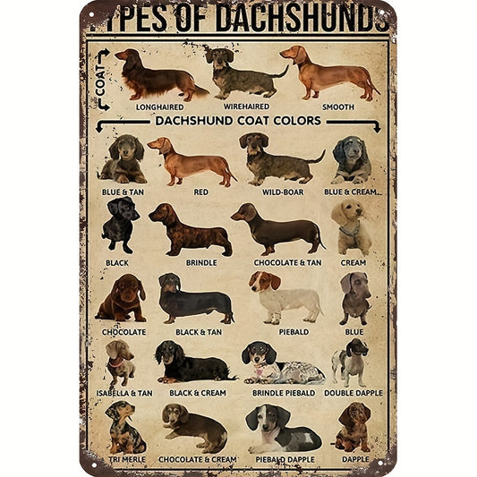 1pc, Dachshund Breed Plaque Coffee Country Wall Decor Vintage Sign 8" x 12" Wall Decor