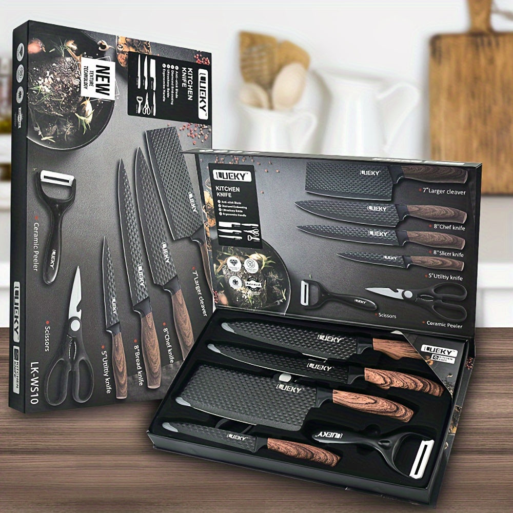 Professional 6 Kitchen Knife Set Chef's Knife, Slicing Knife/High Carbon Stainless Steel Super Sharp