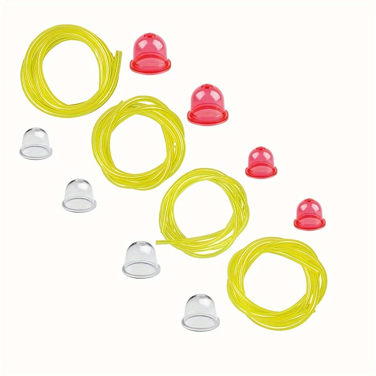 12pcs Universal Fuel Line Kit - Includes 4 Sizes of Fuel Lines, 8 Starter Bulbs