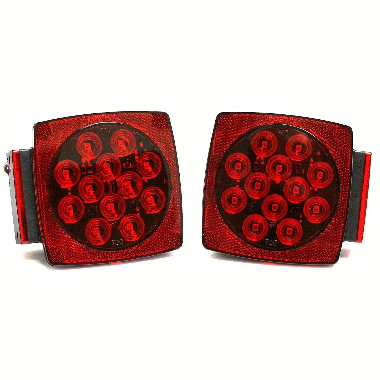12V LED Trailer Lights, Red White/Stop Tail Turn Signal/Utility Trailer Lights for Under 80" RV-BOAT