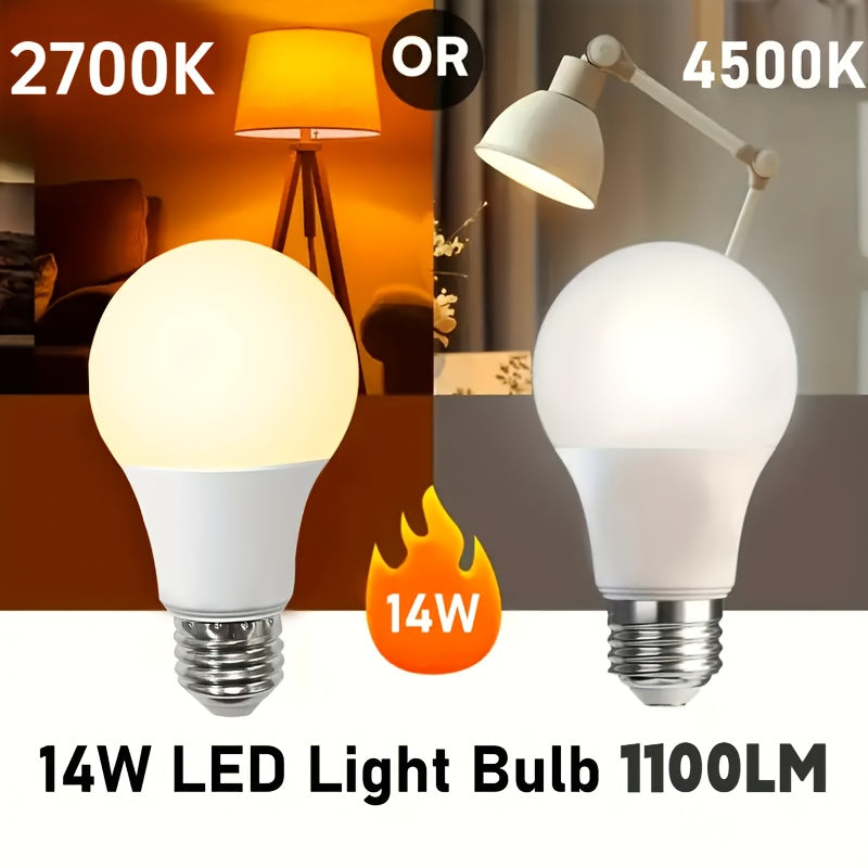 10 Pack A19 E26 LED Light Bulbs 1100 Lumens, 15,000 hrs, 100W, 85+ CRI Rendering, Non-Dimmable