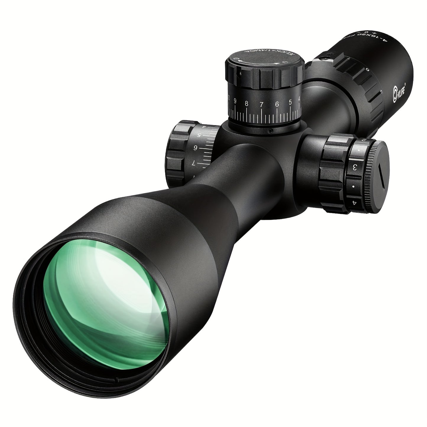 First Focal Plane Scope With MOA Illuminated Reticle, Zero Stop, Zero Reset, Parallax Adjustment - 30mm Tube With Scope Rings
