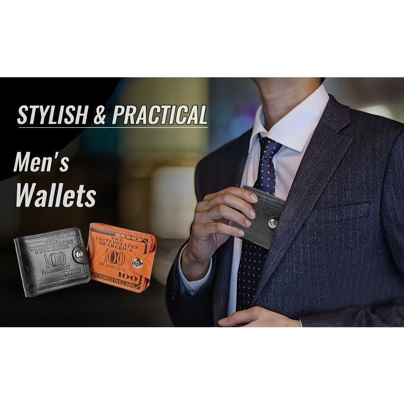 Men's Dollar Bill Wallet, Credit Card Photo Holder, Suitable for 365 Days and Holidays