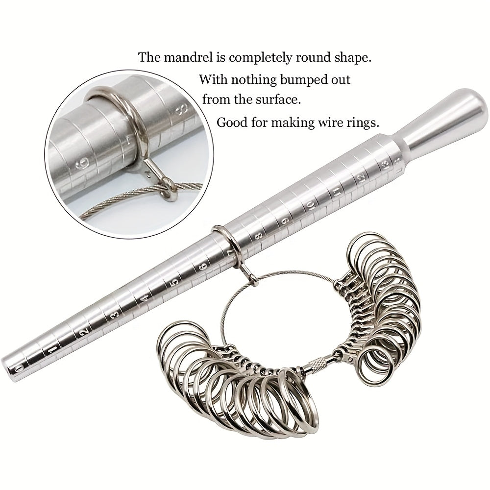 Ring Size Measuring Tool Set, Ring Gauge, Ring Size Tool for Jewelry Size Measurement, 4pcs Set