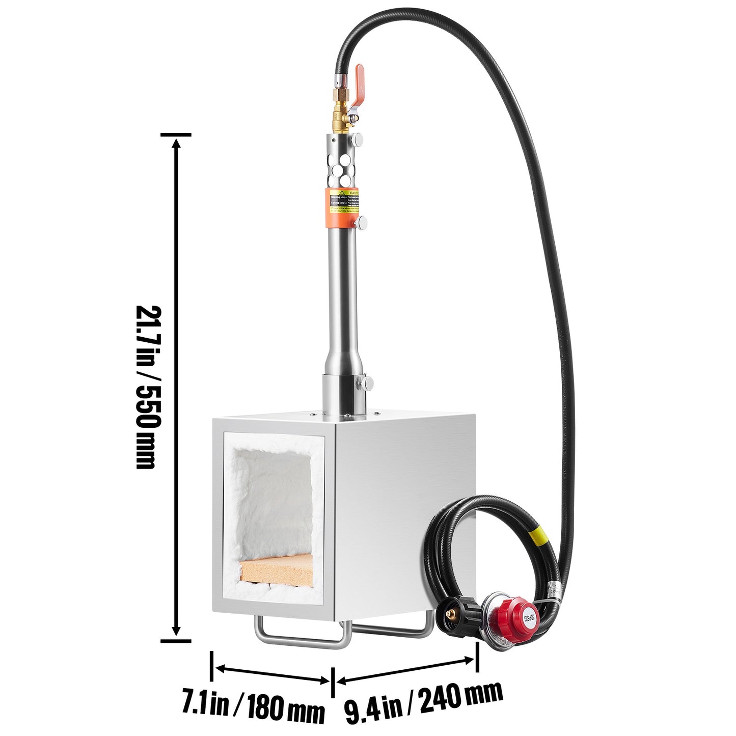 VEVOR Portable Propane Forge 1 Burner/2 Burner/3 Burner Farrier Forge 2600℉ Knife Metal Square