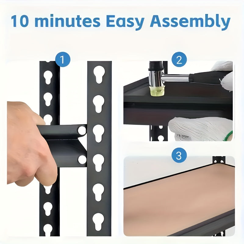 72 Inch Heavy-duty Metal Storage Rack, With A Load-bearing Capacity Of 2000 Pounds Per Layer