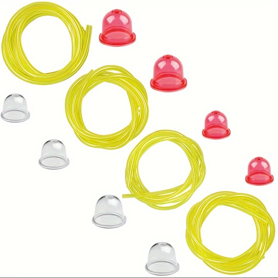 12pcs Universal Fuel Line Kit - Includes 4 Sizes of Fuel Lines, 8 Starter Bulbs