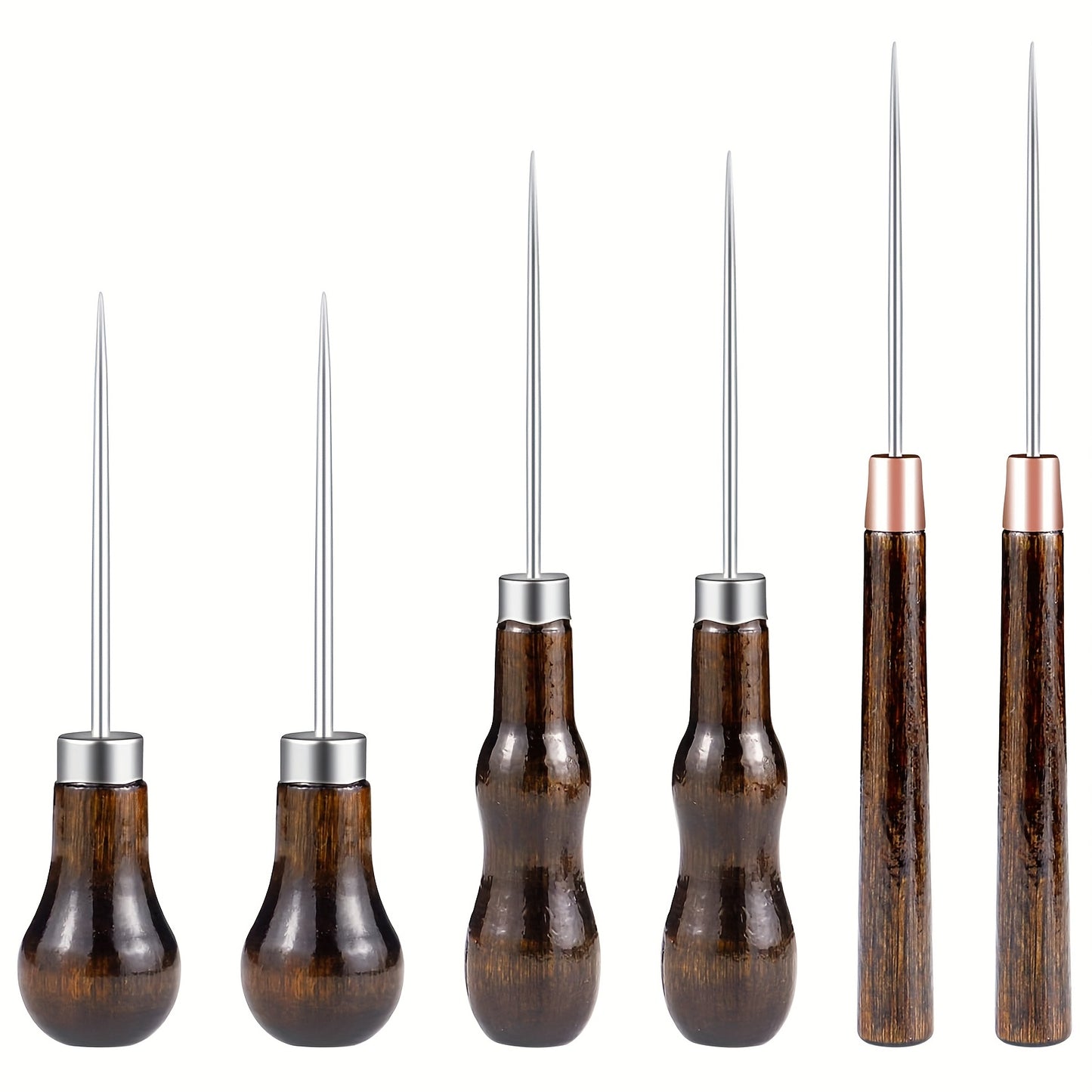 3/6 Tool Kit, Gourd-shaped Handle Drilling Tool, Leather Drilling, Stitching, Cone Tool, for Leather