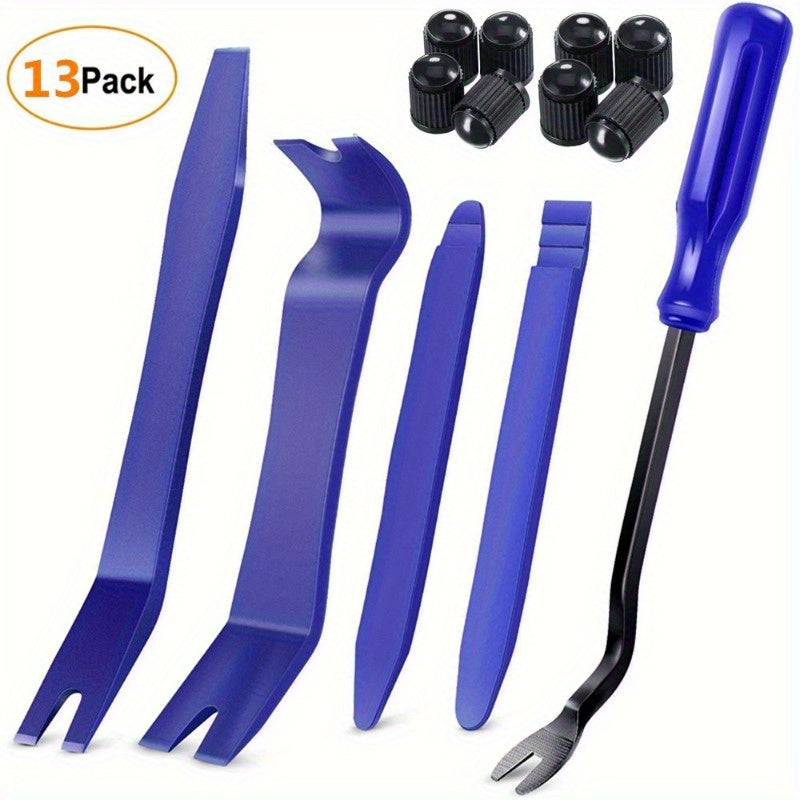 13pcs  Interior Trim Removal Tool Kit for Door Panels and Audio Dashboards, Scratch-Free and Pry-Free