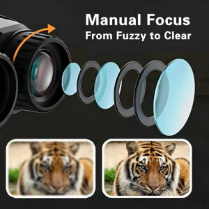 Night Vision Binoculars Goggles 8X Digital Zoom 1000ft HD 1080P IR Illuminator & Video Recording 4K