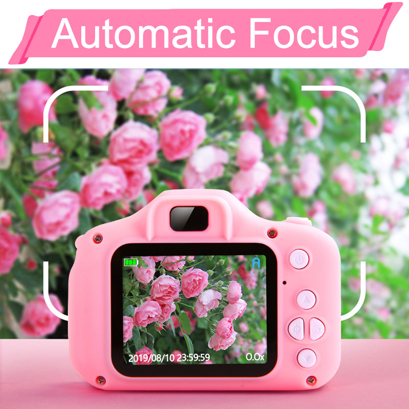 8M 1080P 4X Zoom Mini Digital Camera 2 inch Screen/32GB TF Card for Kids Baby Cute Camcorder Video