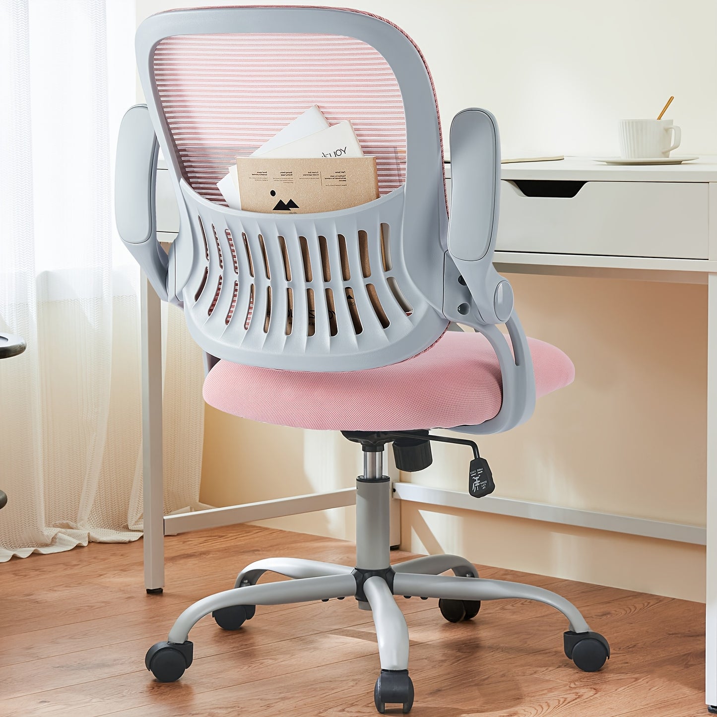 Executive Comfort High-Back Mesh Office Chair - Ergonomic Lumbar Support, Headrest, Flip-up Arms
