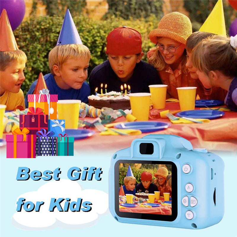 8M 1080P 4X Zoom Mini Digital Camera 2 inch Screen/32GB TF Card for Kids Baby Cute Camcorder Video