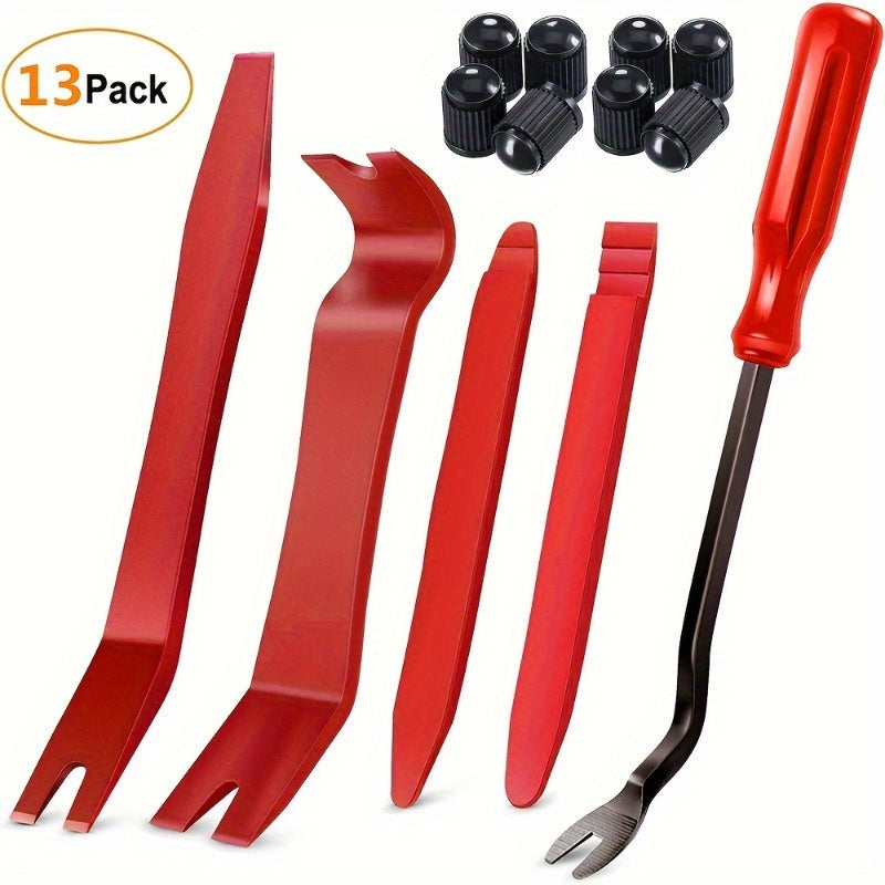 13pcs  Interior Trim Removal Tool Kit for Door Panels and Audio Dashboards, Scratch-Free and Pry-Free