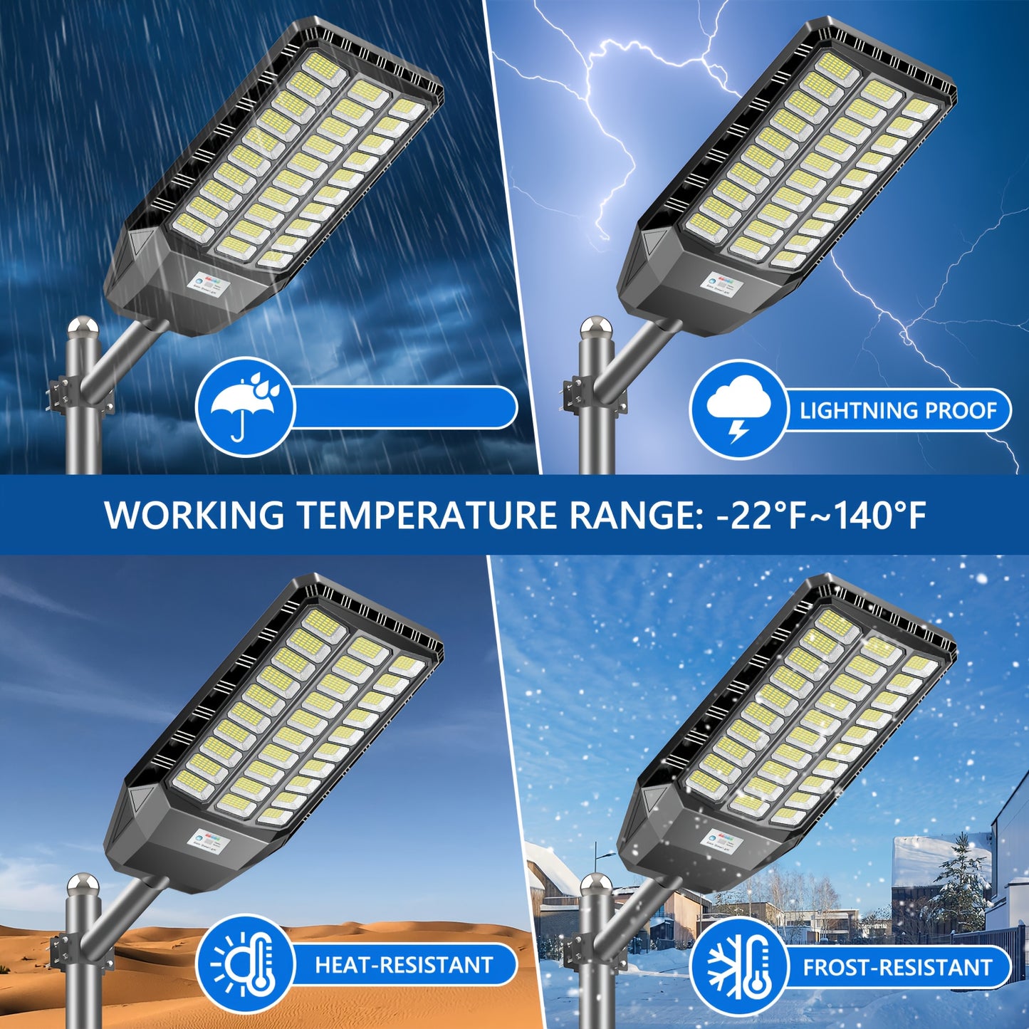 Adewalk 2 Pack Solar Street Light, Commercial Solar Street Lights Outdoor Dusk/Dawn/Motion Sensor