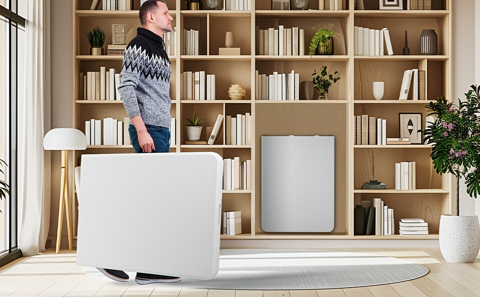 [Portable Folding Table] Portable 4ft/6ft Plastic Folding Table - White Dining Table