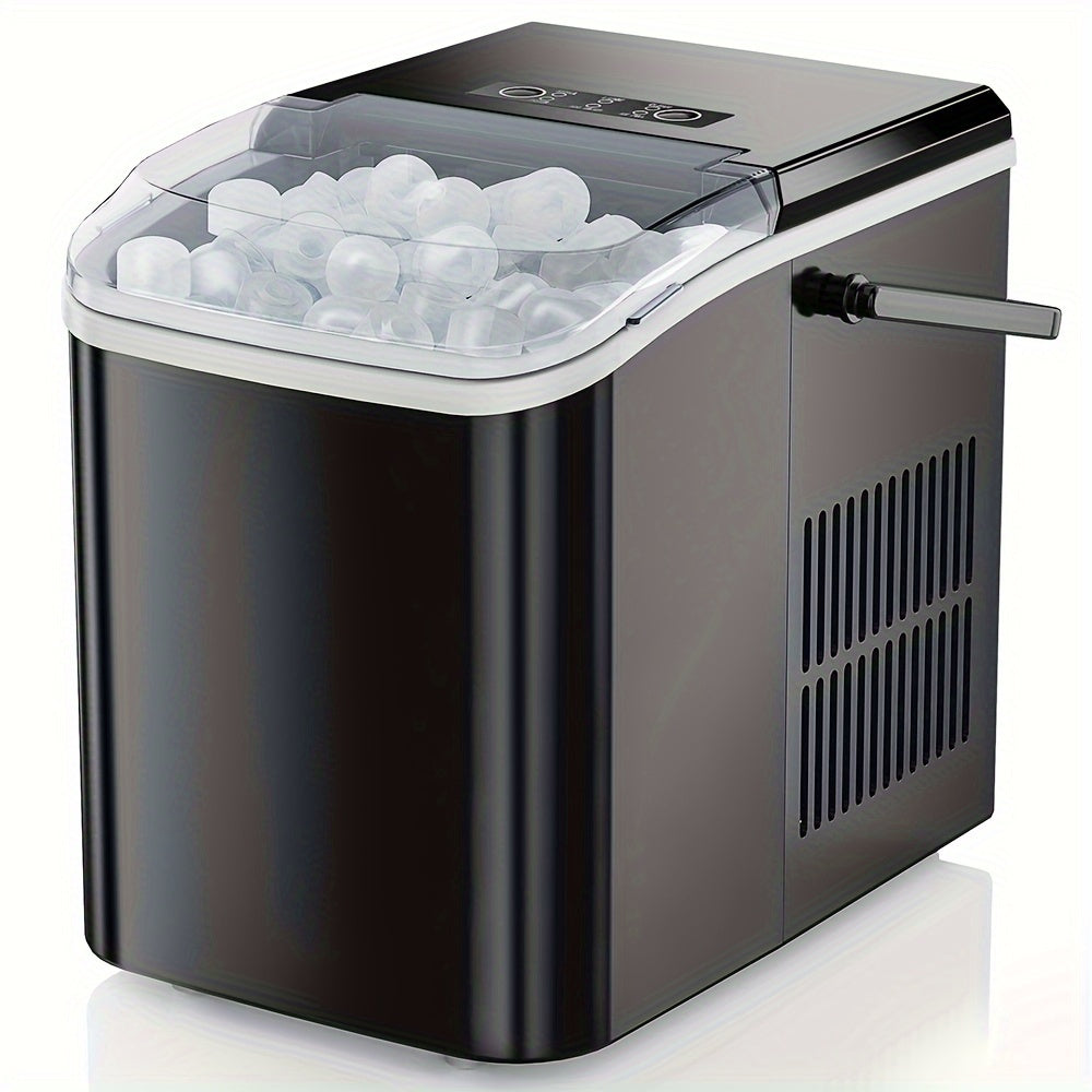 Portable Ice Maker Countertop w/Soft 9 Ice Cubes in 6 Minutes, 26.5lbs/24Hrs, Self-Cleaning