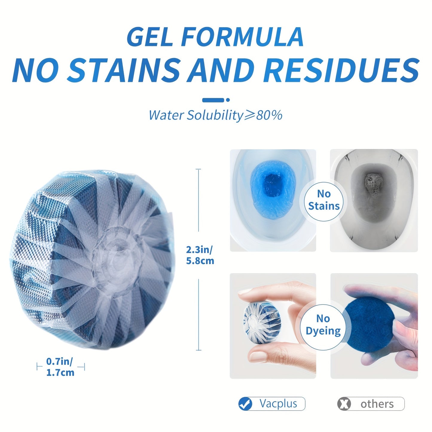 [Powerful Toilet Cleaner] Powerful Automatic Toilet Bowl Cleaner Tablets/Ideal for Plastic Surfaces