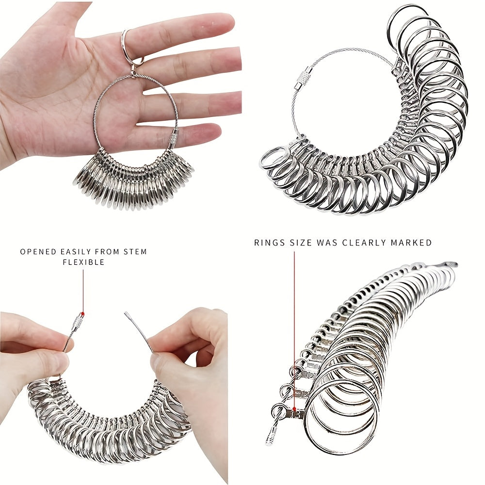 Ring Size Measuring Tool Set, Ring Gauge, Ring Size Tool for Jewelry Size Measurement, 4pcs Set