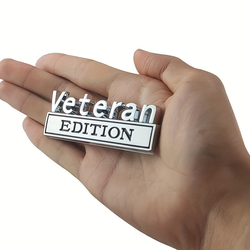 3D Badge Emblem for Veterans - Decal Sticker - Chrome Additions for Universal Vehicles