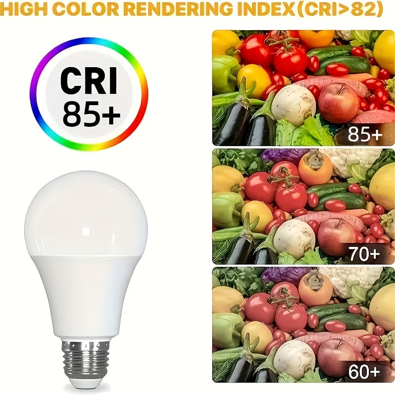 10 Pack A19 E26 LED Light Bulbs 1100 Lumens, 15,000 hrs, 100W, 85+ CRI Rendering, Non-Dimmable