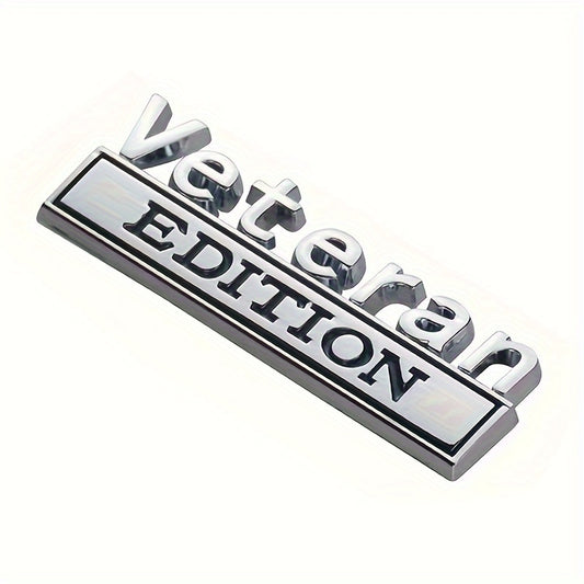3D Badge Emblem for Veterans - Decal Sticker - Chrome Additions for Universal Vehicles