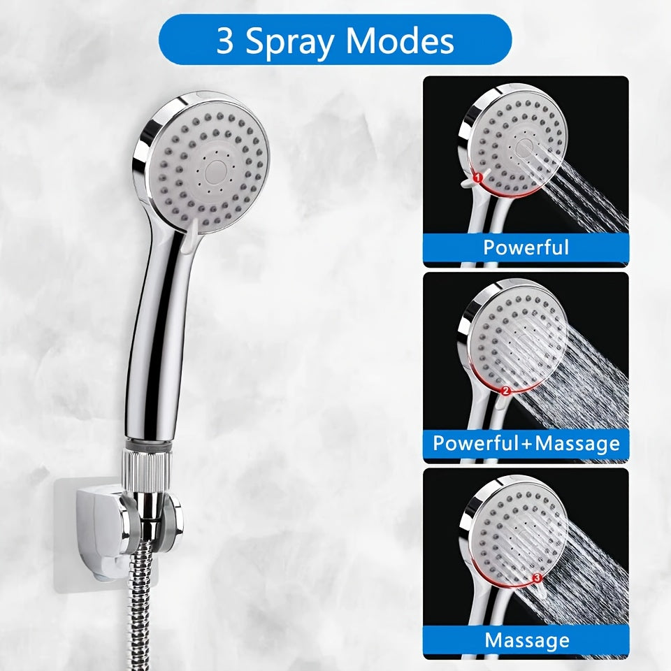 8 1/2" High Pressure Rainfall Shower Head/Handheld Shower Combo W/11" Extension Arm, 5 Settings