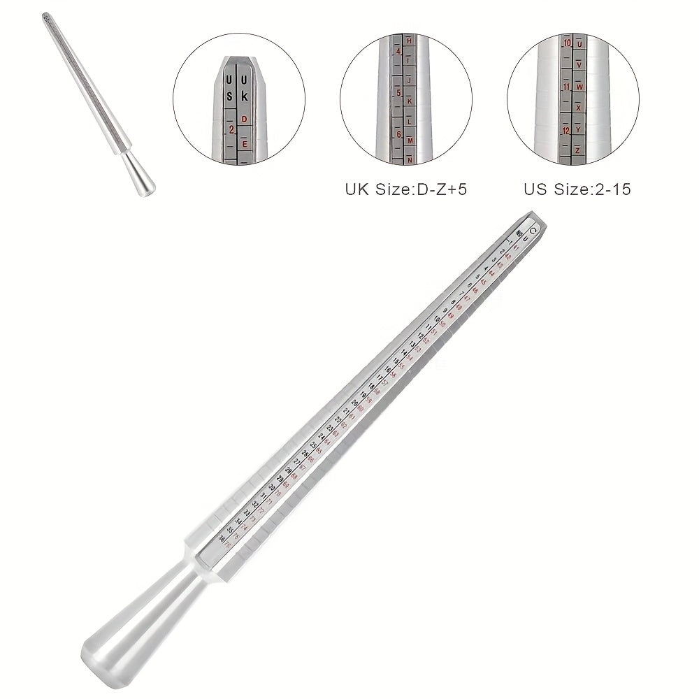 Ring Size Measuring Tool Set, Ring Gauge, Ring Size Tool for Jewelry Size Measurement, 4pcs Set
