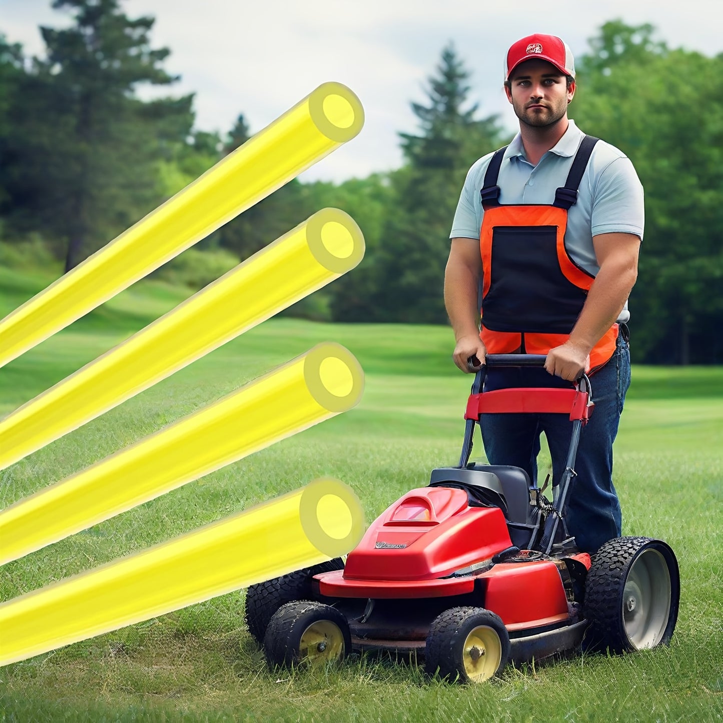 Four Sizes / 23.62 inch X 4 Fuel Gas Line Hose Tubing/Trimmers, Chainsaws, Blowers, Lawn Mowers