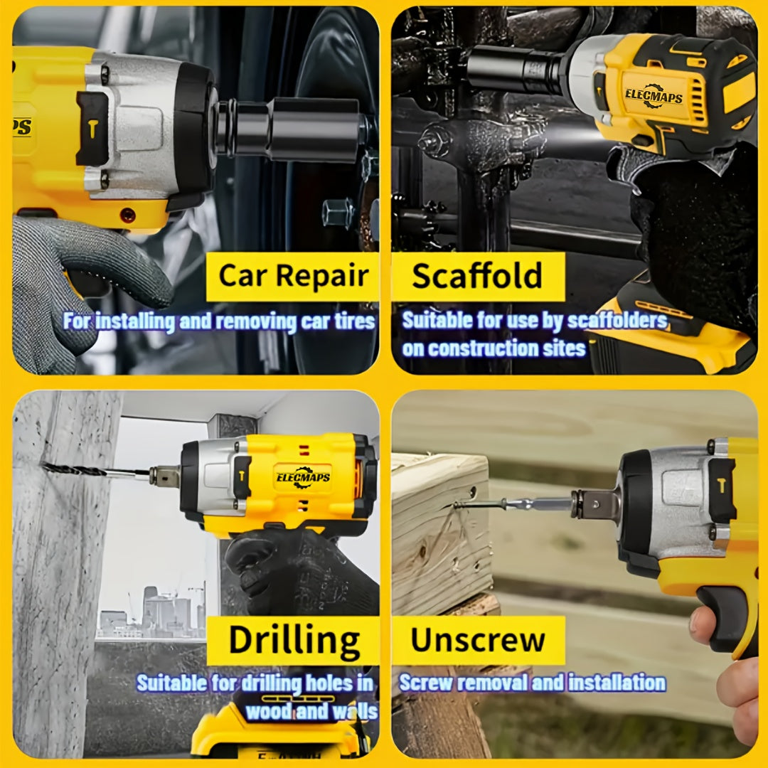 Impact Wrench for Dewalt 20V Battery, Cordless Brushless Impact Wrench (Battery Not Included)