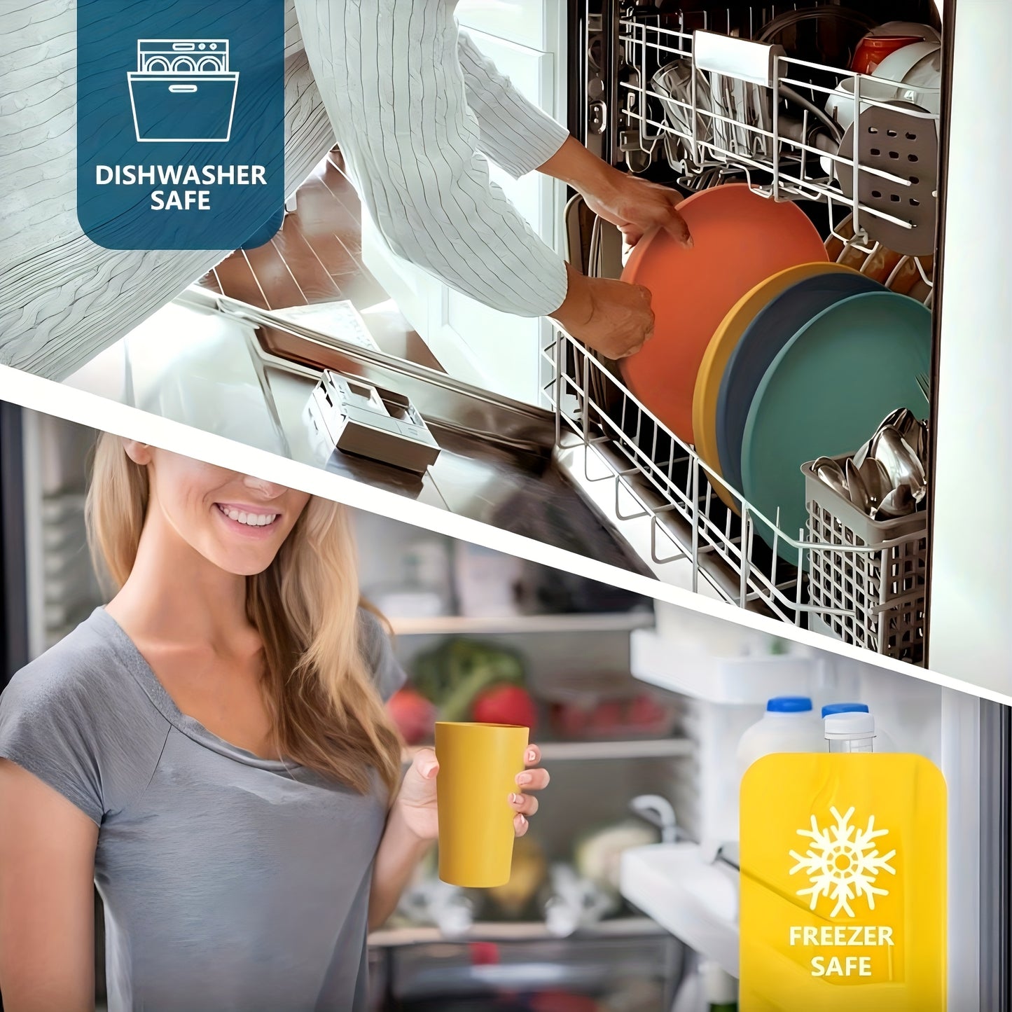 Unbreakable Plates, Bowls & Cups/Wheat Straw Tableware Set/4/16/32pcs Dishwasher Safe, Lightweight