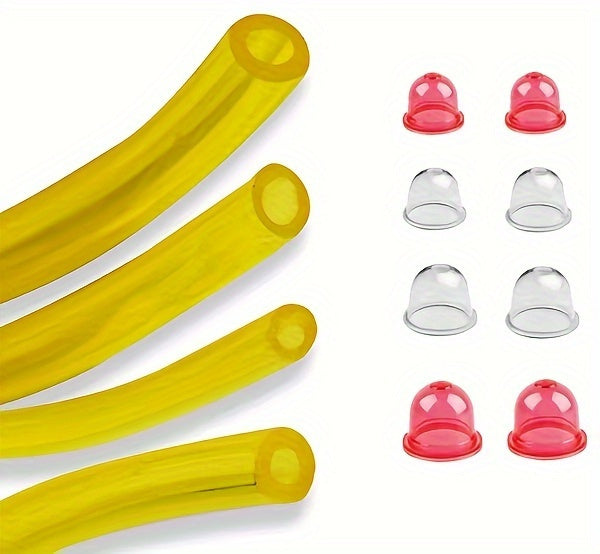 12pcs Universal Fuel Line Kit - Includes 4 Sizes of Fuel Lines, 8 Starter Bulbs