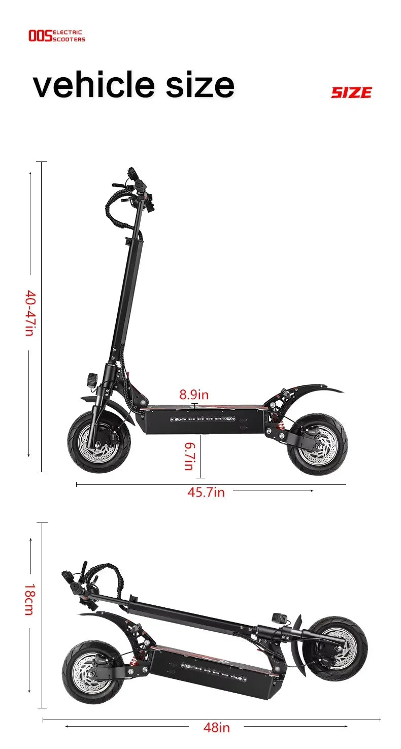 Boyueda Q7Pro E-Scooter 3200W Dual Motor 52V19ah Battery Shock-absorbing Electric Scooter 10*3.5