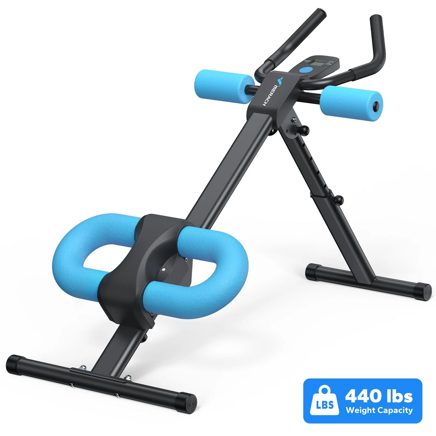 MERACH Ab Machine Adjustable Trainer Workout Foldable Knee Protection Abdominal Exercise Ab
