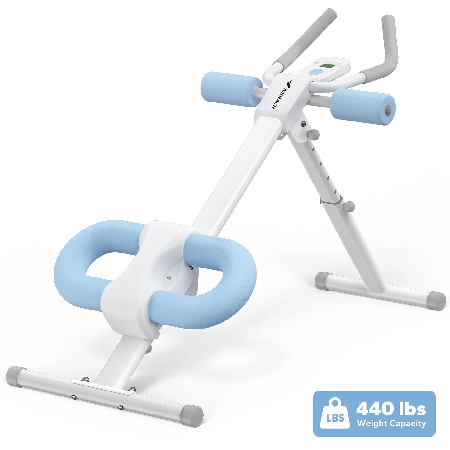 MERACH Ab Machine Adjustable Trainer Workout Foldable Knee Protection Abdominal Exercise Ab