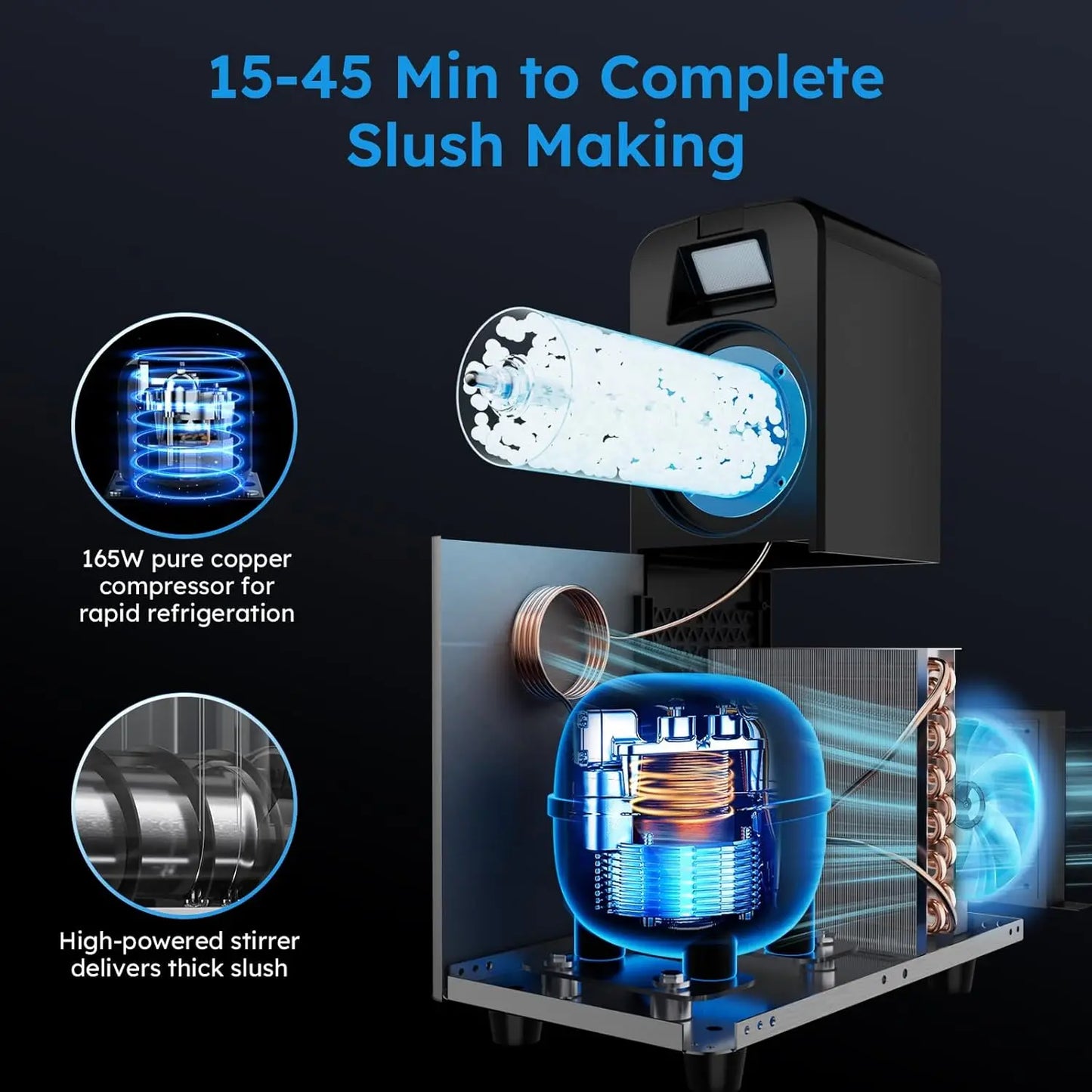 3L x 1 Jar Commercial Slush Machine Frozen Drink Dispenser Juice Smoothie Granita Vending Machine