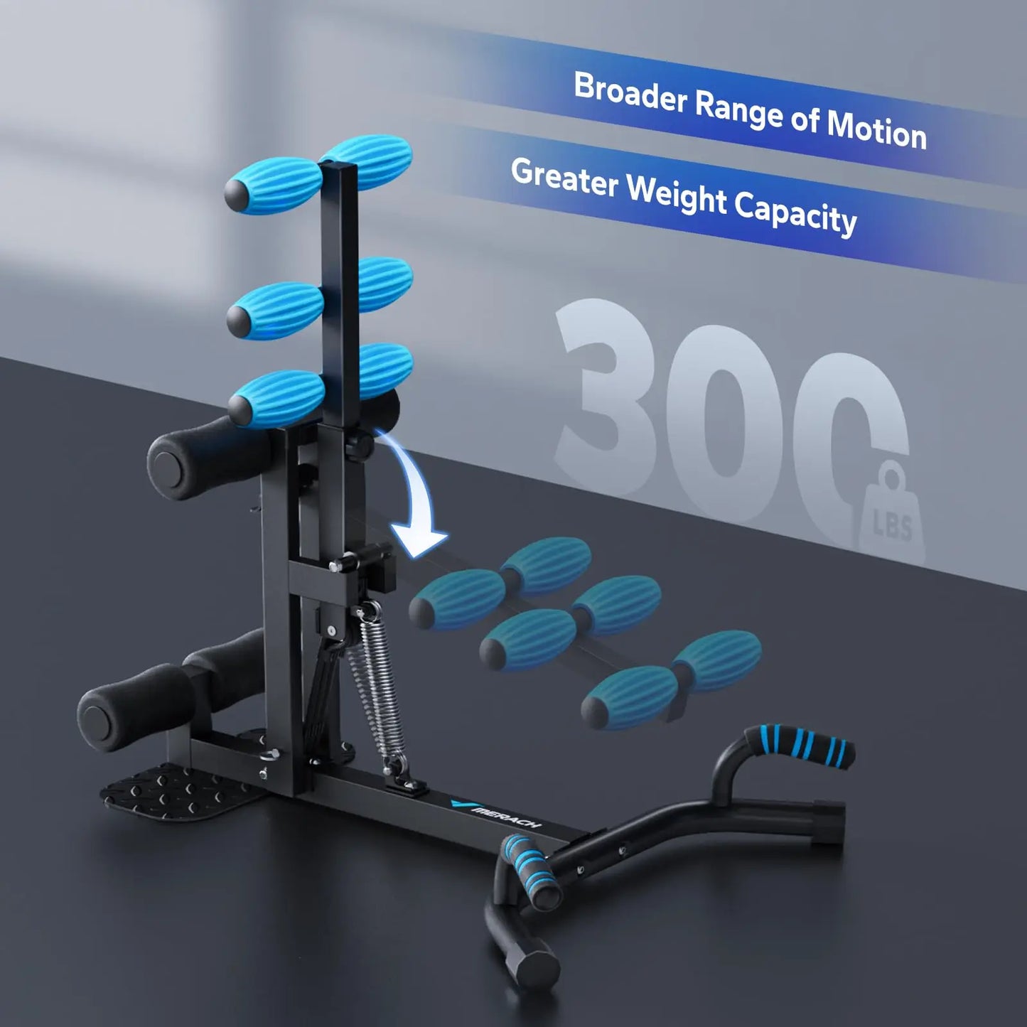 MERACH Deep Squat Machine Adjustable Glutes Trainer Machine Core Leg Push Up WorkoutButtocks Machine