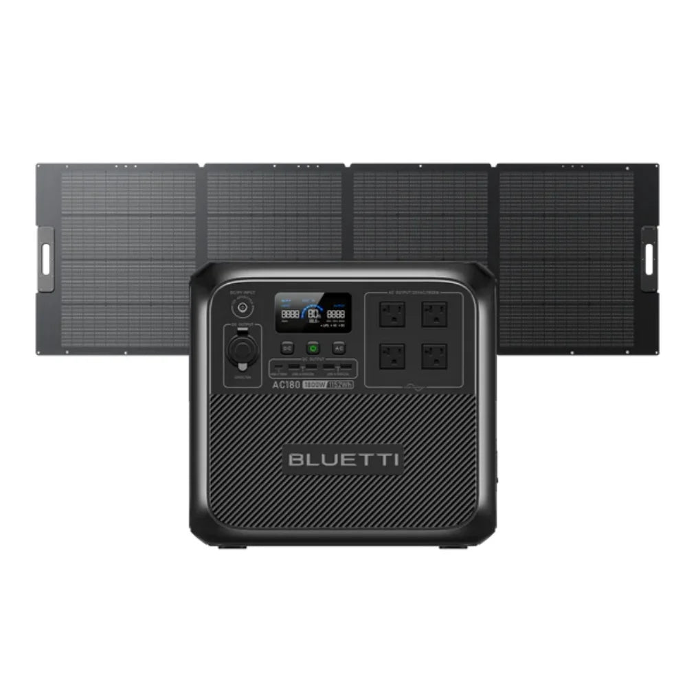 【Brand New Warranty 5 Years】BLUETTI AC180 Solar Portable Power Station 1800W 1152Wh Solar Generator