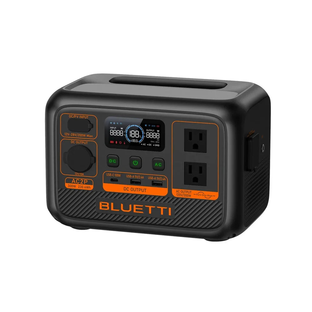 【Brand New】BLUETTI AC2P 300W 230.4Wh Portable Power Station Powerful/Travel and Home Use