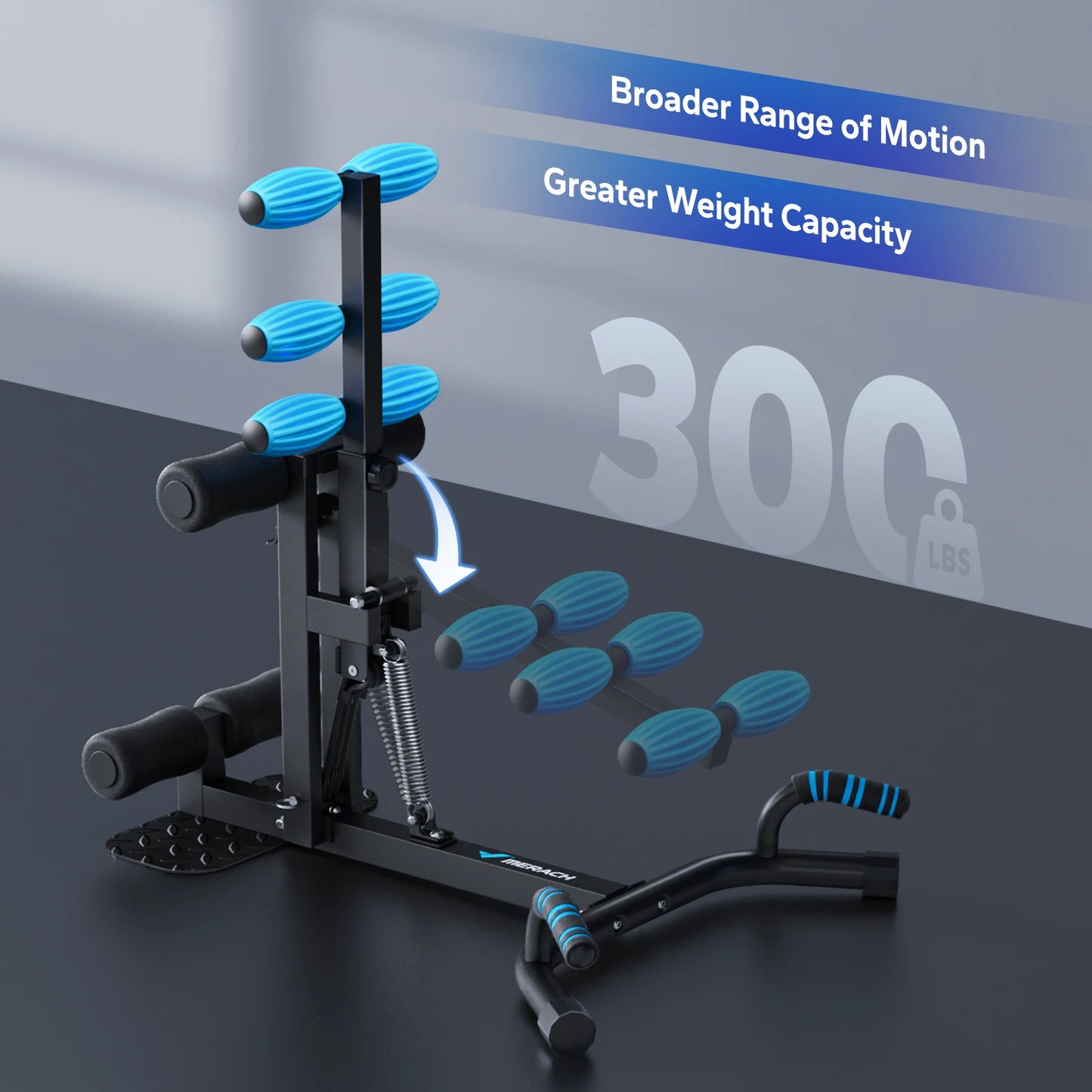 MERACH Deep Squat Machine Adjustable Glutes Trainer Machine Core Leg Push Up WorkoutButtocks Machine