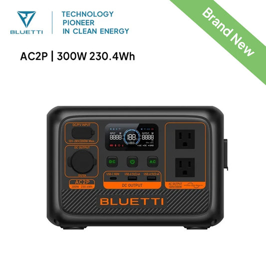 【Brand New】BLUETTI AC2P 300W 230.4Wh Portable Power Station Powerful/Travel and Home Use