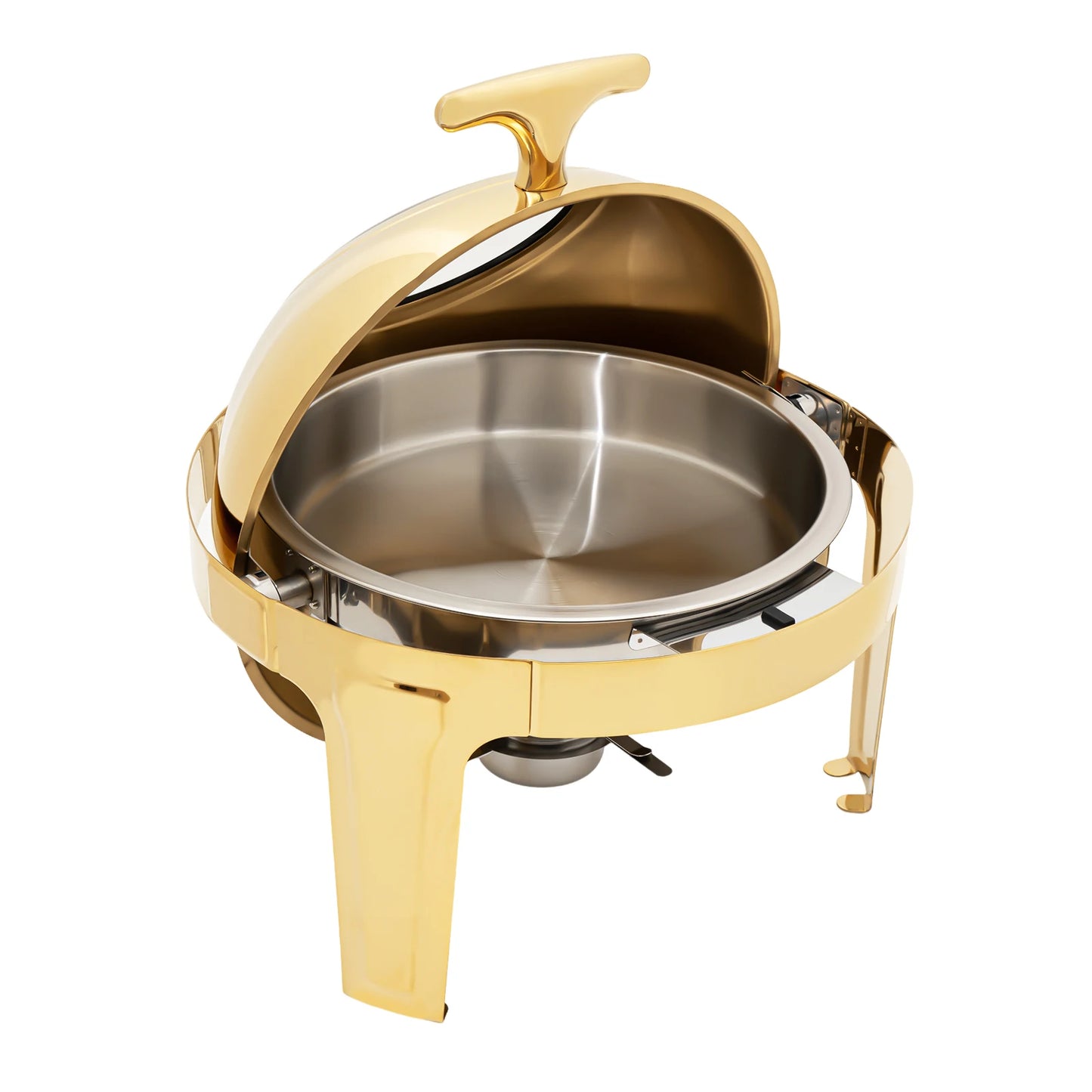Round Chafing Dish Buffet Set, Buffet Warmers Set, Roll Top Stainless Steel Buffet Warmer